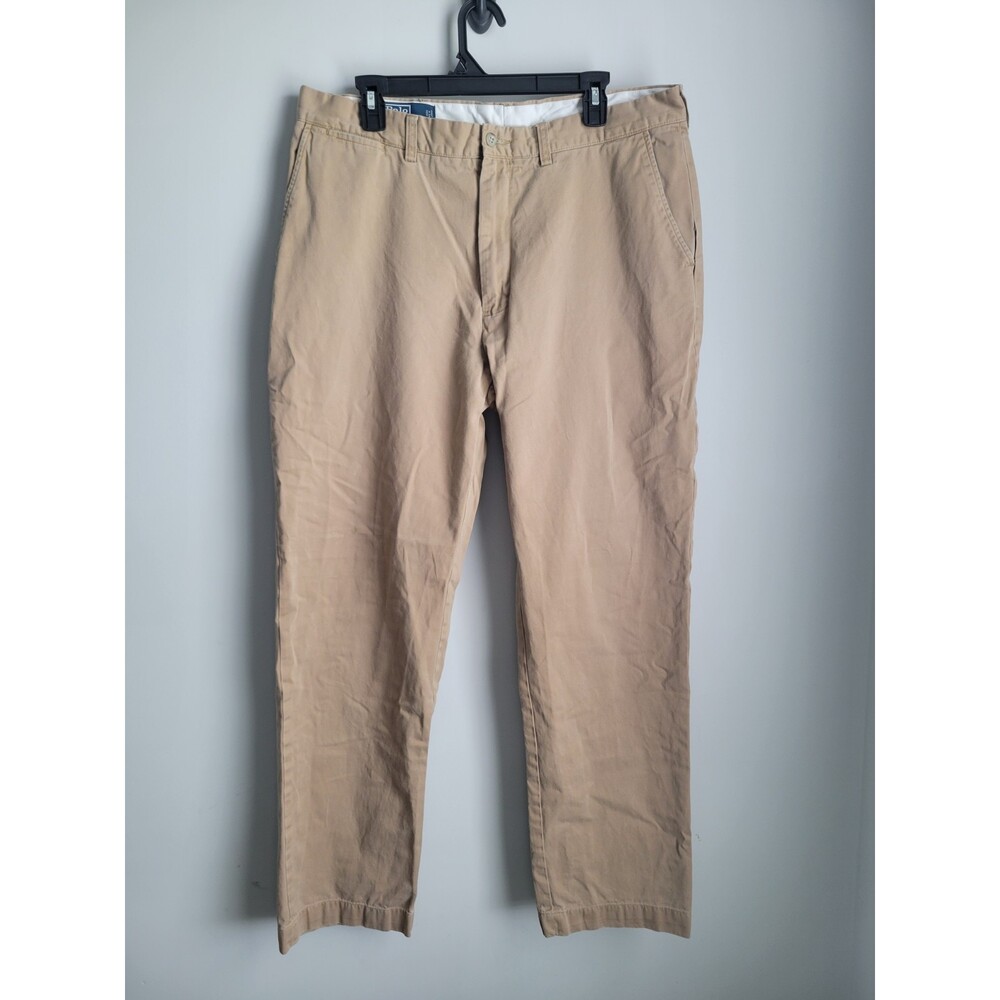 Polo Ralph Lauren Mens 36x34 Prospect Pant  Khaki Chino 100% Cotton